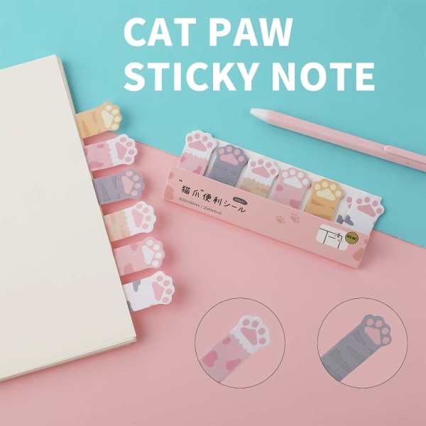 Sød Cat Paw Sticky Notes 360 ark