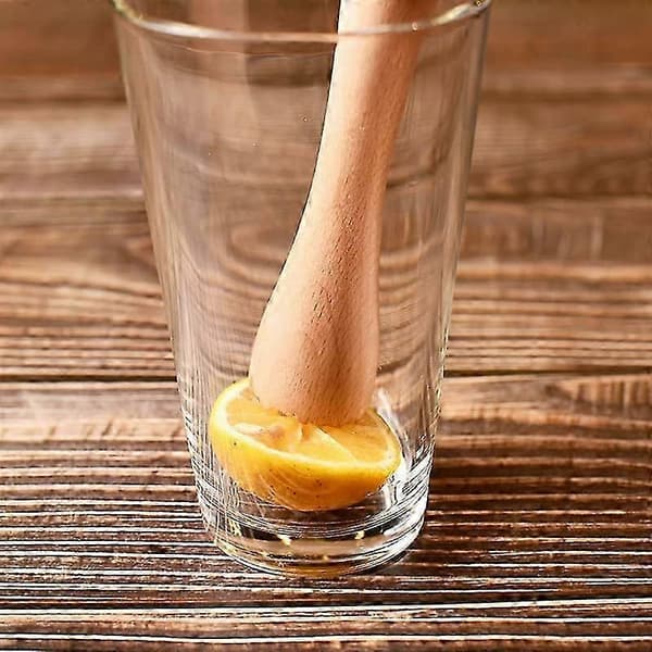 Muddler i tre for cocktailer – Muddler for hjem og bar for mojitos, fruktdrikker, solid tre, profesjonelt barverktøy