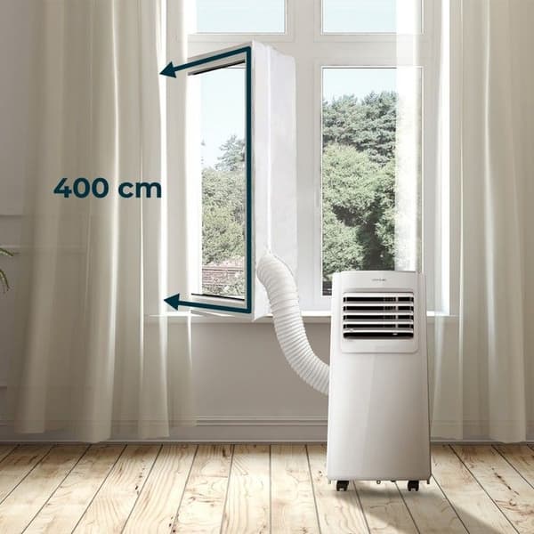 Cecotec Universal Isolerende Vinduesafdækningsadapter til Kip- og Drejevinduer til Bærbar Aircondition, 400 cm, 100% Polyester