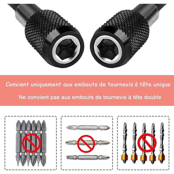 3 st Hex-skaft Magnetiska Förlängningsstänger 60mm Hex-skaft Skruvmejselbitshållare 6.35mm Elektrisk Borr Förlängningshållare För Snabbavlossning Borrbit Och Sc