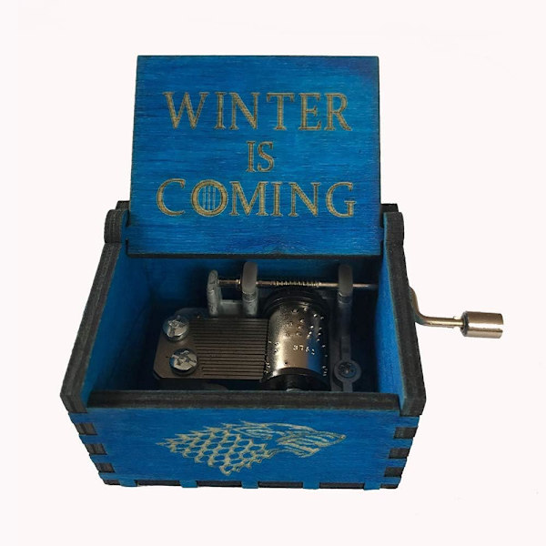 Tre Musikboks i tre - Håndsveiv Musikboks, En rekke stiler Håndgravert Musikboks i tre (Game of Thrones（trefarge）)