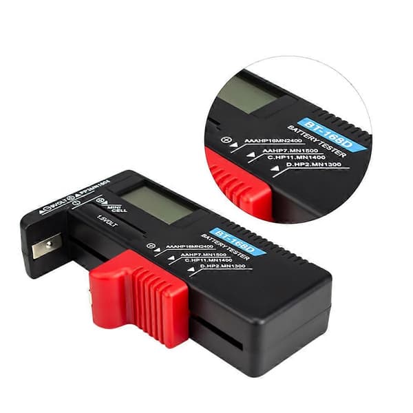 Batteritestere Batteritester AA AAA C D 9v Batteritjekker Knapcelle Batteritester 9v Batteritester