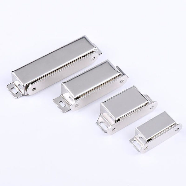 Magnetisk dørstopper - Magnetiske dørstoppere for skap, dørmagneter, medium (4 stk. - sølv)