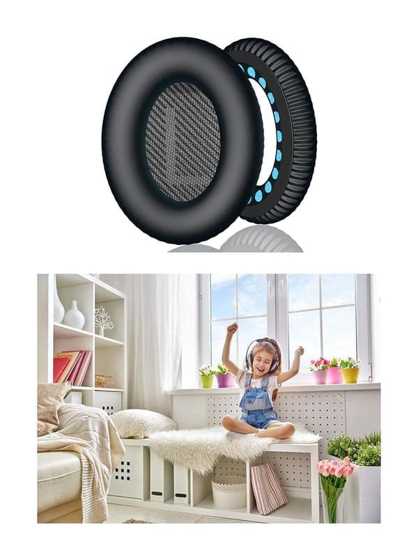 Ørepuder Bose QC35/25/15, AE2, AE 2i, AE 2w, SoundTrue, SoundLink Sort Sort Black