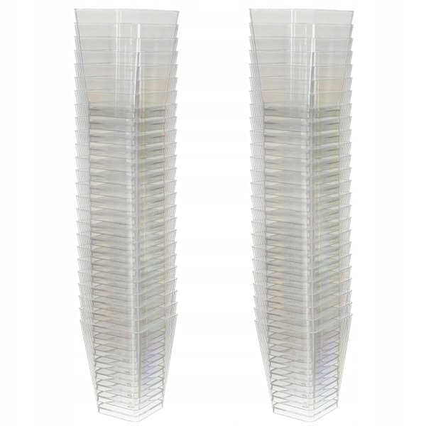 Fyrkantiga Plastmuggar - 120 ml - 50 st