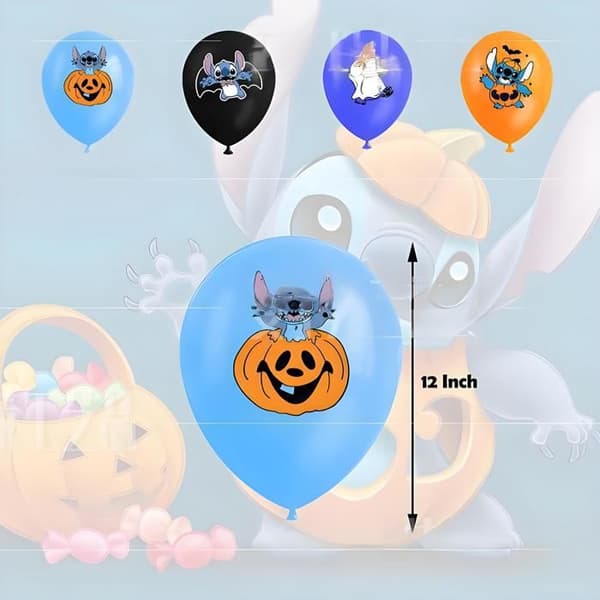 Fødselsdags- og Halloweenfestdekorationssæt – Inkluderer banner, balloner og Halloween-pynt (Model B9)