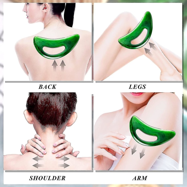 Krop Gua Sha Massageværktøj Stor Gua Sha Sæt Med Håndgreb Resin Guasha Bræt Muskelskrabning Massageværktøjer Krop Ansigtsskulptur Anti Cellulite Spa T