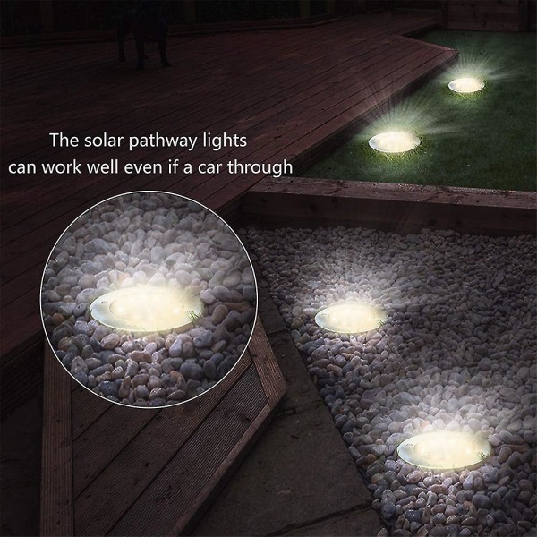 Solar Ground Lights - 12 led-puutarhavaloa ulkona vedenpitävä patio