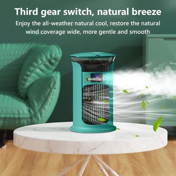 Bærbar ventilator, 880 ml luftkøler, mini bærbar ventilator med 3 hastigheder, lydløs tårnventilator
