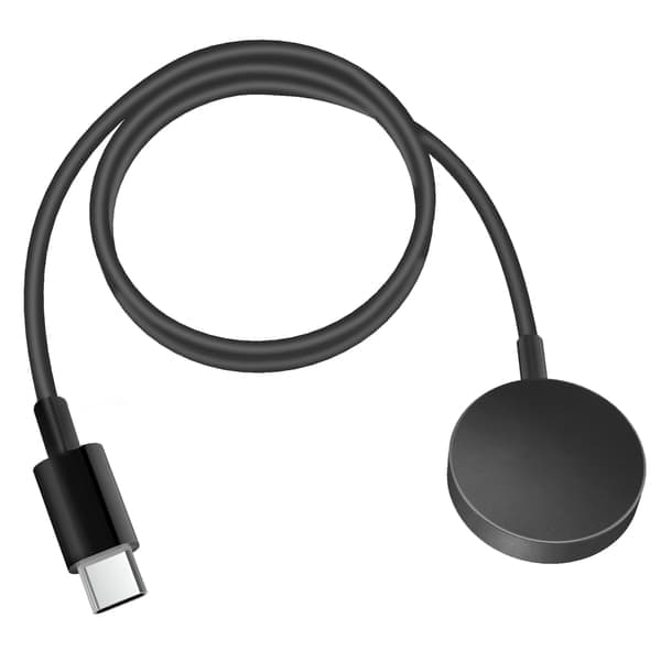 USB-C oplader til Samsung Galaxy Watch 3/4/5/6/7, Active 1/2 Sort Sort