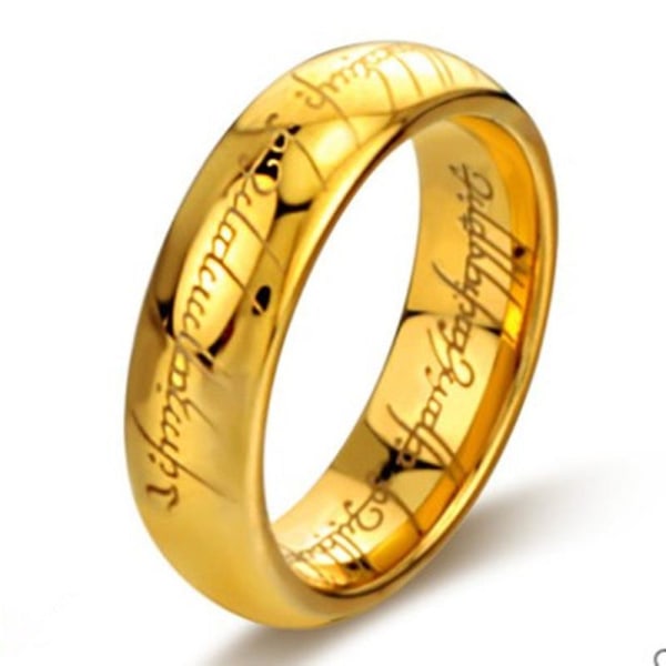 Betterlifefg-Ringenes Herre Ring, Parhjerte Sutra Ringenes Herre Ring, 6 mm, Guld, One Size (Indre omkreds 60 mm | Indvendig diameter 19 mm)