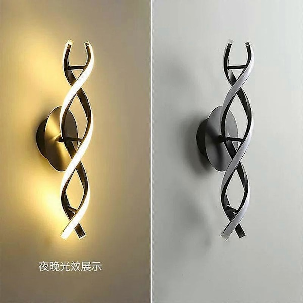 Modern och minimalistisk sovrumsvägglampa, sänglampa, kreativ lampa, nordisk korridor dekoration, bakgrundsvägg, konstnärlig design, W Gold Nature White(3500-5500K)