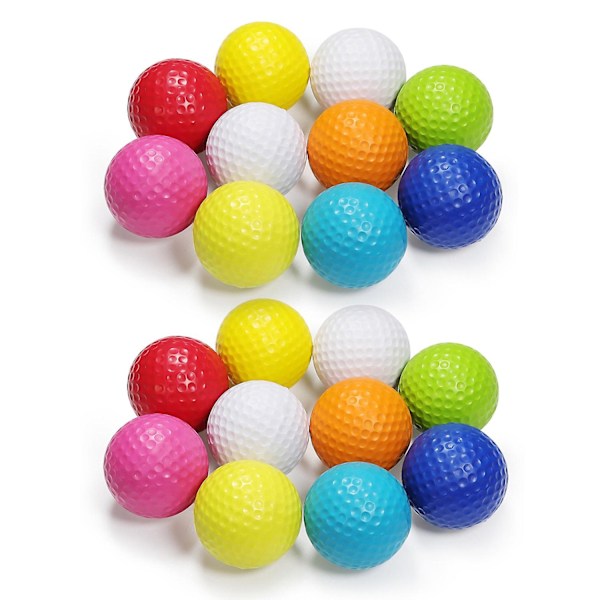 20 kpl Golf-palloja, kirkkaat värit, korkea kimmoisuus, vahva vakaus, kevyt, pitkäkestoinen, sisä- ja ulkokäyttöön
