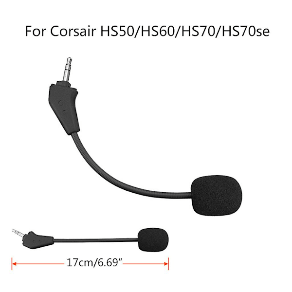 Corsair HS50 Pro, HS60, HS70 ja HS70 SE -kuulokkeiden mikrofonin pienet tarvikkeet, pelikäyttöön, korjausosat
