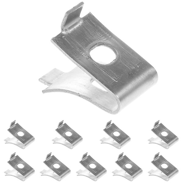 10 stk Hyllebrakett Klips Rustfritt Stål Hylle Støtter Klips Pilaster Hylle Pinner