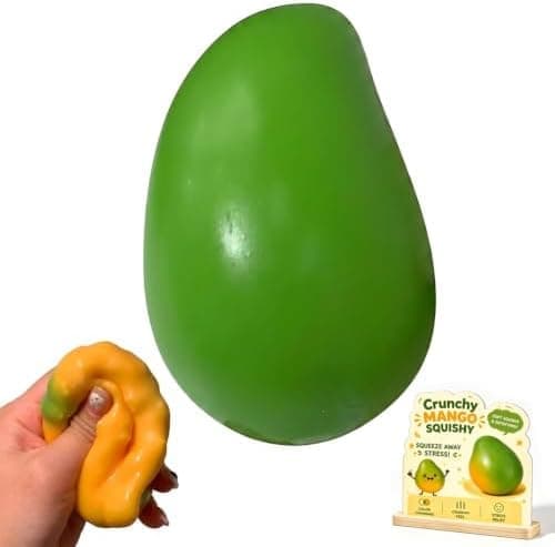 Knaprig Mango Squishy ASMR Pärlfylld Realistisk Mat Stressboll Klämbar Formbar Slushy Asmr Realistisk Taba Handgjord Icke-studsande Klibbig Mango