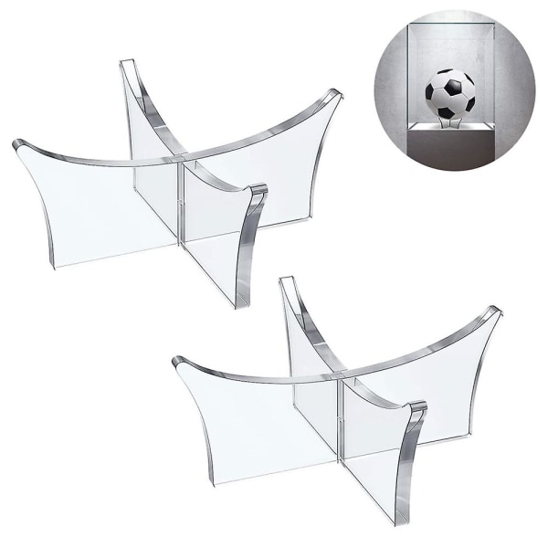 2 stk. Basketball Stand Holder Fodbold Stand Akryl Bold Display Stand Klar Basketbal