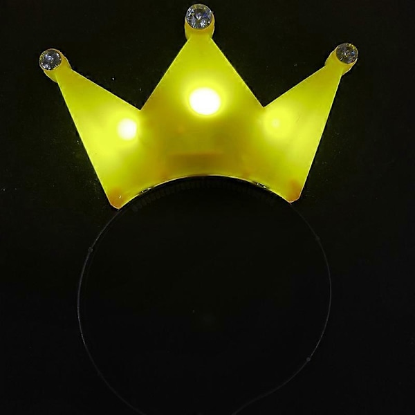 10 st Glödande Hårband LED Krona Tiara Hårband Ljus Hårband Festgåva Cosplay Födelsedag Bröllop Kostym Halloween Juldekoration H