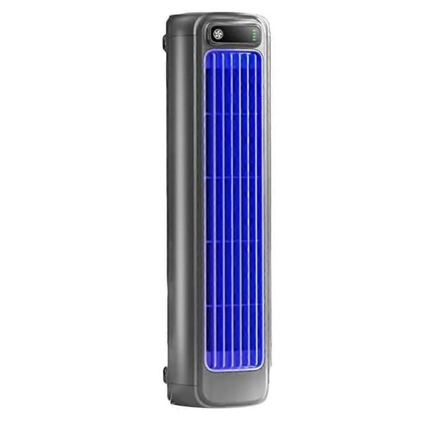 Ace bærbar køleventilator, genopladelig og lydløs, med 3 hastigheder, grå.