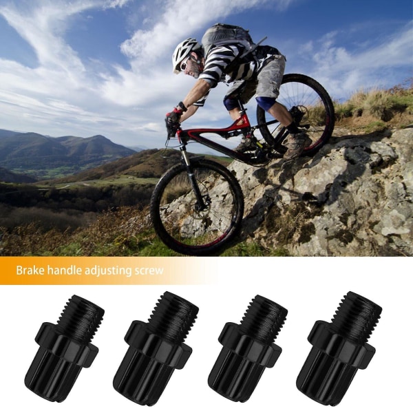 Cykel M10 bremsehåndtag justeringsskruer fastgørelsesskruer bolt  (sort)(4stk)