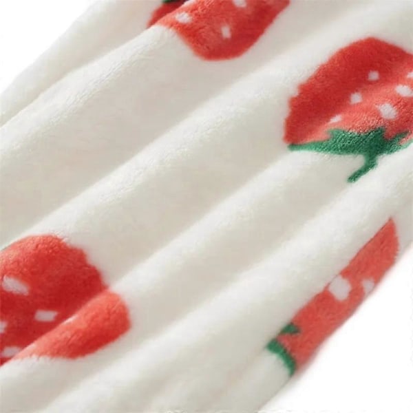 Söta tecknade mjuka sovkläder flanell pyjamasbyxor lämpliga för män eller kvinnor White 6 S