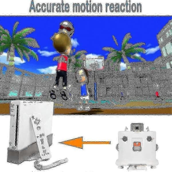 Motion Plus Adapter Sensor för Wii Remote, Motion Plus Adapter Accelerator Ersättning för Wii Motion Plus Adapter Vit