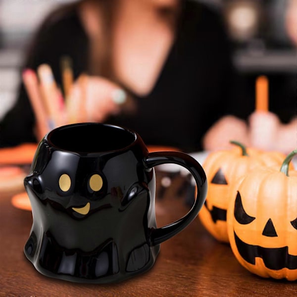 14oz Halloween Spök Mugg Söt Keramik Spök Kaffe Mugg Bedårande Spök Dekoration Spöklikt Spök Ghostface Mugg Kaffe Kopp För Vuxna Barn Kvinnor Semester O Black One size