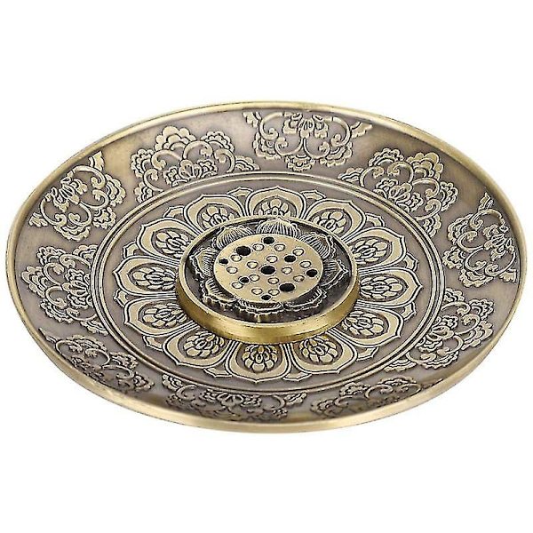 Elegant Retro Blomster Statue Stick Røkelsebrenner Askefanger Med 9 Huller Avtakbar Røkelseholder For Stuer, Templer, Kontorer, Hoteller, Te Ho