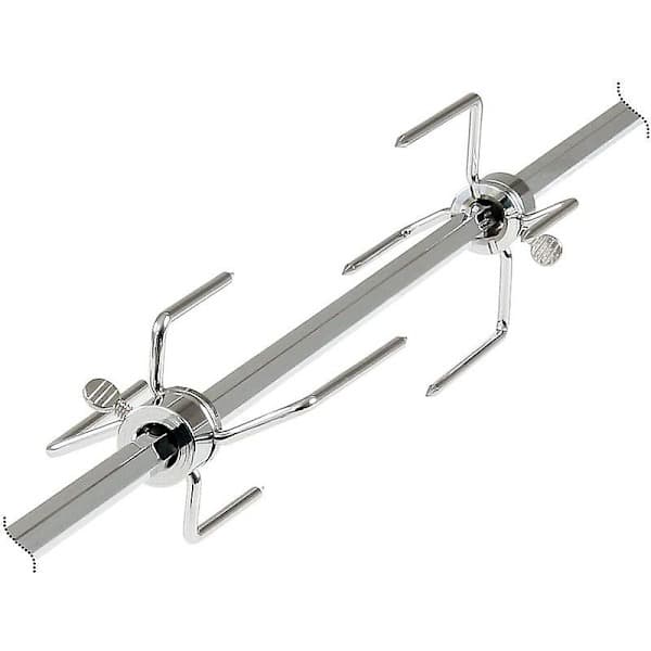 2 stk roterende grillspyd grillgaffel tilbehør matkvalitets grillgaffel 304 rustfritt stål grillgaffel
