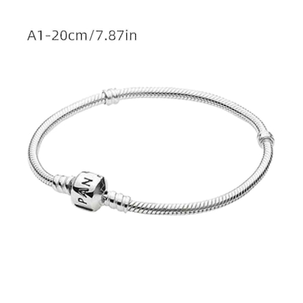 Pandora Käärmeneule Rannekoru Sylinterilukolla Ja Sterling Hopealla, 50% Tarjous A1 20cm