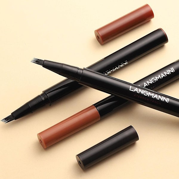 Magic Eyebrow Pencil, 2024 Opgradering Microblade Øjenbryn Pen Dobbelt-Endet Vandfast Black