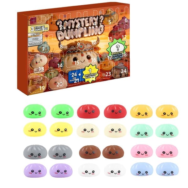 2026 Mystisk Dumpling Adventskalender Squishy Stressavlastande Leksak Presentförpackning GJ851-010