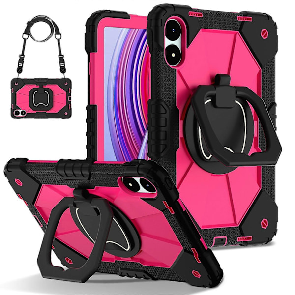 Silikoninen Hybrid PC -kotelo Xiaomi Redmi Pad Pro 12.1 -tabletille Black Rose Red