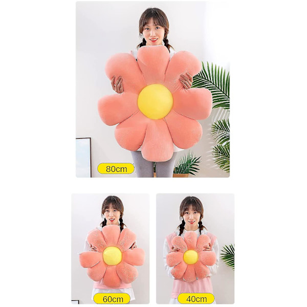 Blomsterformet Pude Pude Gulvpudestøtte Pude Kontor Stillesiddende Tatami Bil Sæde Pude Blue 40 cm