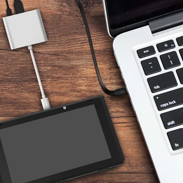 USB-C-moniporttisovitin USB:hen, USB-C (USB PD)