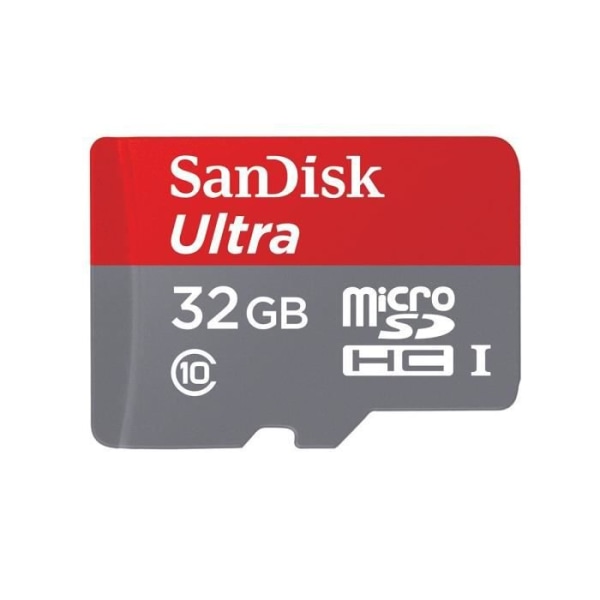 SanDisk Ultra Android MicroSDHC 32GB minneskort + SD-adapter upp till 80MB/s, klass 10
