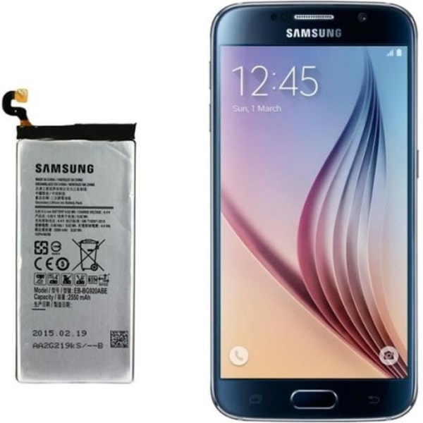 Original batteri - Samsung - Galaxy S6 SM-G920F - Lithium Ion - 2550 mAh - 3,85 V