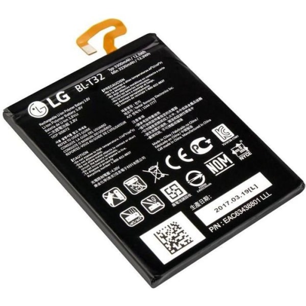 Original LG G6 standardbatteri [100% officiellt original, telefon medföljer ej] BL-T32