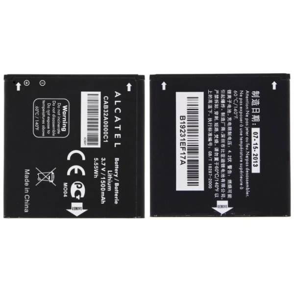 Batteri - ALCATEL - CAB32A0000C1 - 1500mAh - Lithium Ion - 3,7V