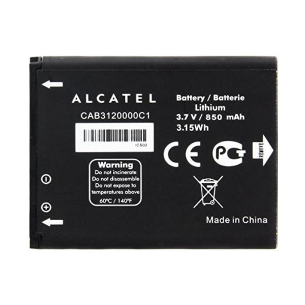 Batteri Pila Nuovo Original Alcatel CAB3120000C1 BY42 850 mAh One Touch 2005D