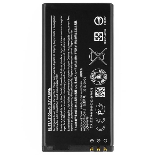 Microsoft Lumia 550 2100mAh batteri - Original Microsoft BL-T5A batteri