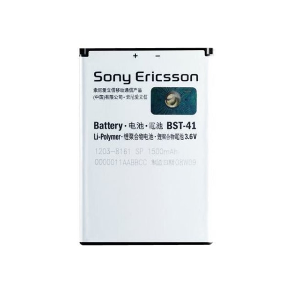 Svart 2200mAh långvarigt Li-Ion-batteri för SONY ERICSSON SONY-ERICSSON Smartphone ersätter modell BST-41