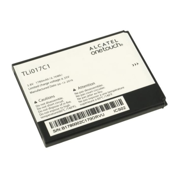 Äkta original Alcatel Dawn Standard batteri [100 % officiellt original, telefon medföljer ej] TLi017C1
