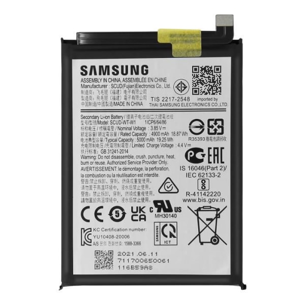 Internt batteri Samsung Galaxy A22 5G 5000 mAh Original Svart