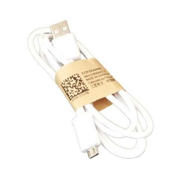 Til SAMSUNG Galaxy S6 / S6 EDGE: Originalt hvidt usb-kabel Ecb-du4awe