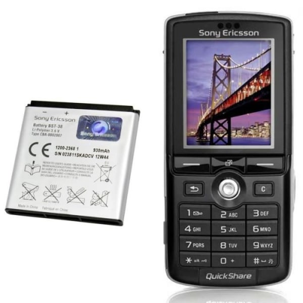 Original batteri BST-38 för Sony Ericsson K850i W980 T303 W910 K770i W760i