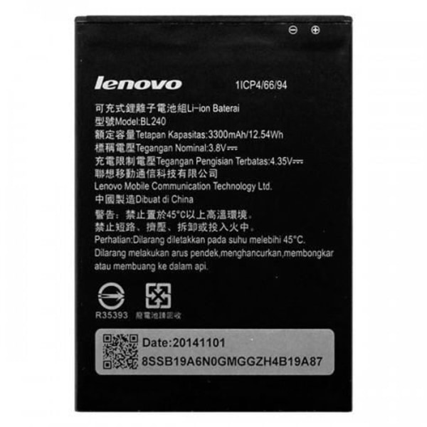 Original Lenovo BL240 batteri för Lenovo NOTE 8, A936, A938, A938T, bulk