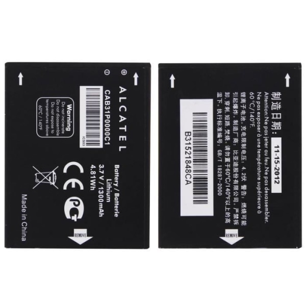Original Alcatel CAB31P0000C1 1300mAh batteri för Alcatel One Touch OT-990,OT-910 och OT-918D
