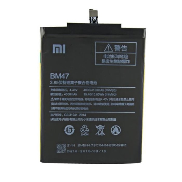 Original redmi batteri BM47 Xiaomi 3-5,0 tum