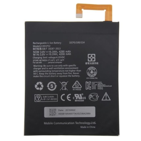 Batterier til Lenovo IdeaTab A8-50 / A5500 reservedel L13D1P32 Genopladeligt Li-ion batteri